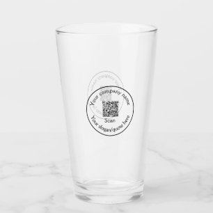 simple minimal add your Q R code scan add name Glass