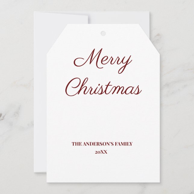simple minimal add your text christmas personalise (Front)