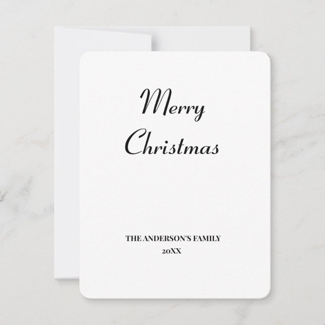 simple minimal add your text christmas personalise card (Front)