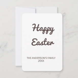 simple minimal add your text easter thank you card