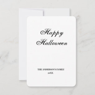 simple minimal add your text halloween thank you card