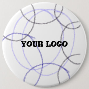 simple minimal add your text logo magnat magnet bu 6 cm round badge