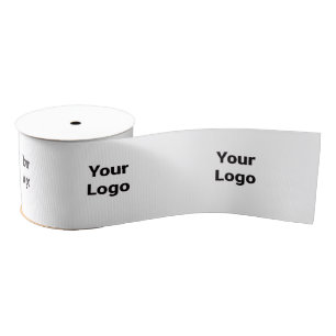 simple minimal add your text monogram name satin grosgrain ribbon
