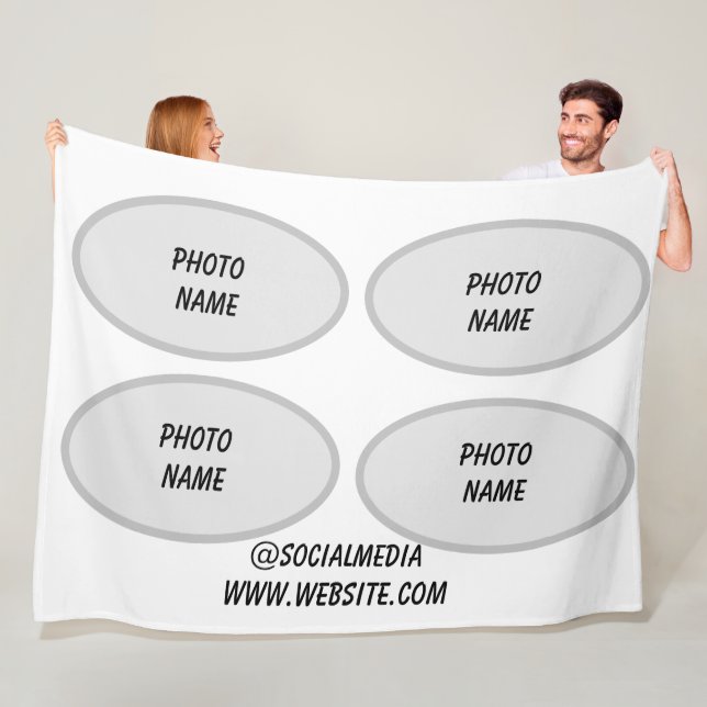 simple minimal add your text monogram name throw b fleece blanket (In Situ)