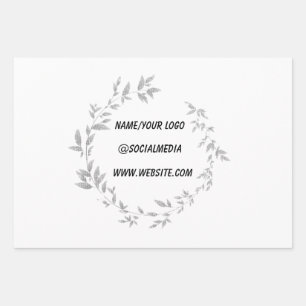 simple minimal add your text monogram name wrappin wrapping paper sheet