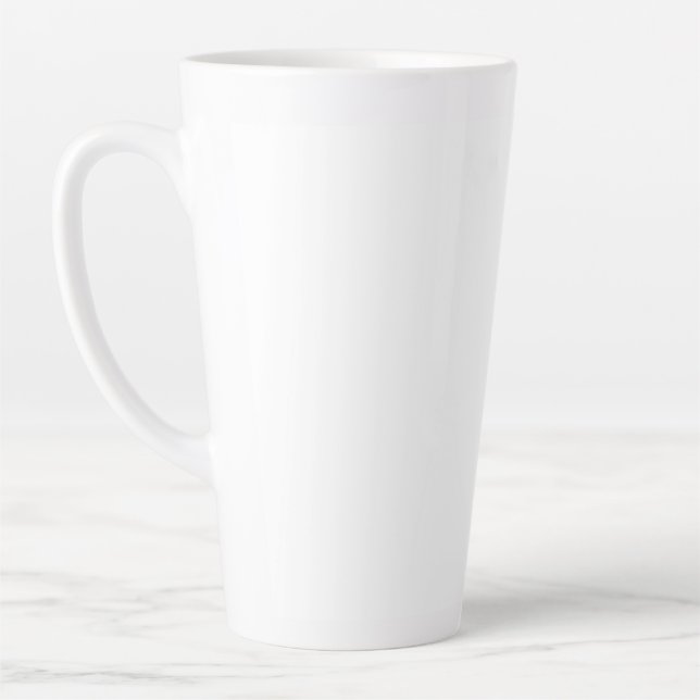 simple minimal add your text monogram photo    cof latte mug (Left)