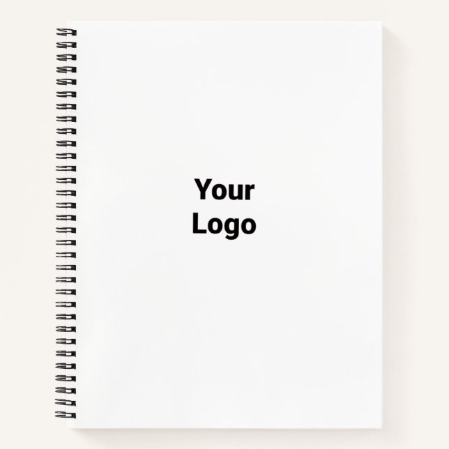 simple minimal add your text monogram photo notebo notebook (Front)