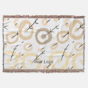 simple minimal add your text monogram photo   thro throw blanket