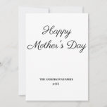 simple minimal add your text mother's day card<br><div class="desc">design</div>