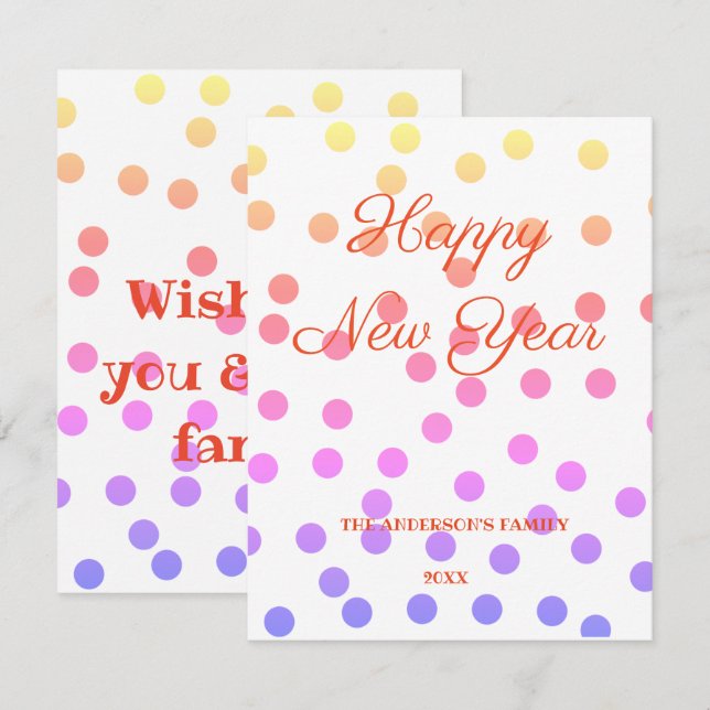 simple minimal add your text new year card (Front/Back)