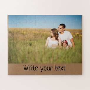 simple minimal add your text photo christmas     j jigsaw puzzle