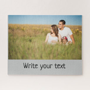 simple minimal add your text photo christmas j jigsaw puzzle