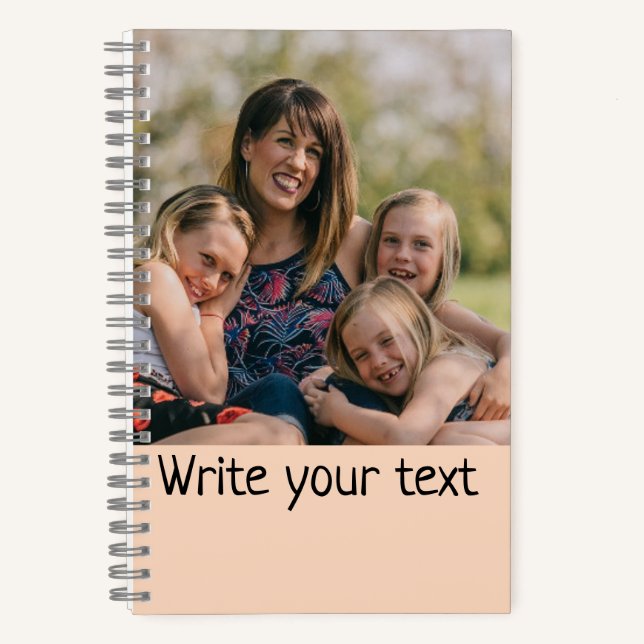 simple minimal add your text photo christmas     n notebook (Front)