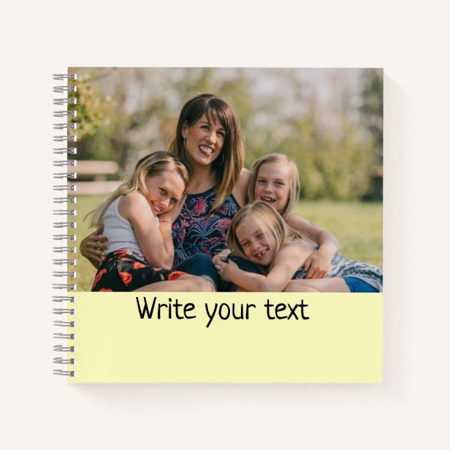 simple minimal add your text photo christmas     notebook (Front)