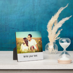 simple minimal add your text photo christmas p plaque