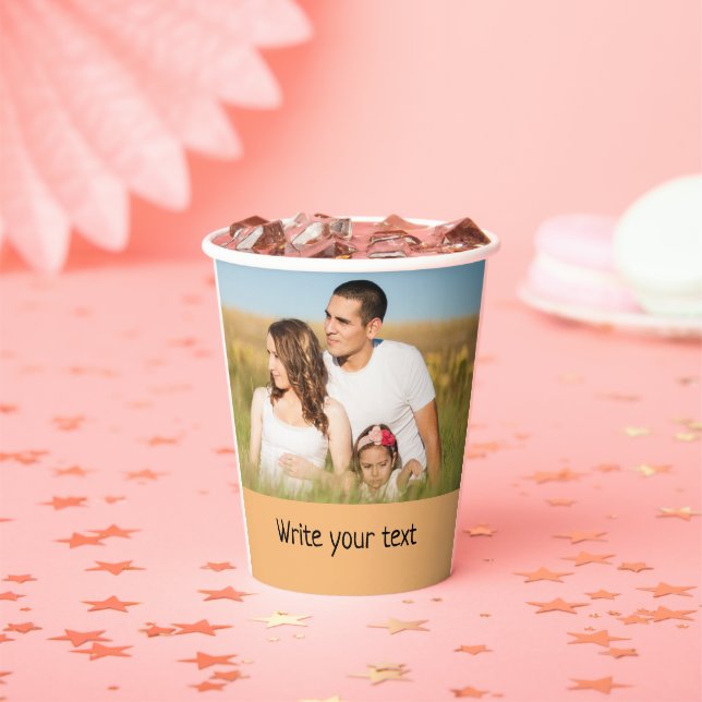 simple minimal add your text photo christmas       paper cups (Insitu)