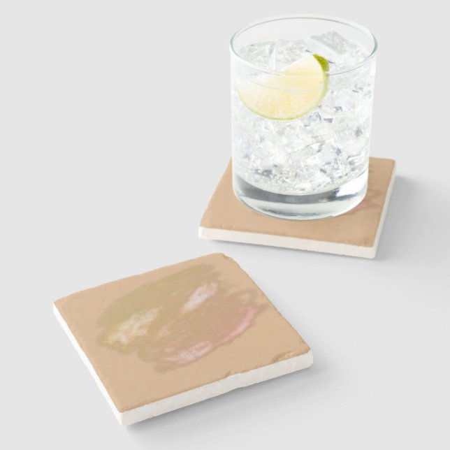 simple minimal add your text photo christmas    stone coaster (Side)