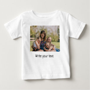 simple minimal add your text photo christmas   T-S Baby T-Shirt