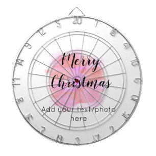 simple minimal add your text photo merry christmas dartboard