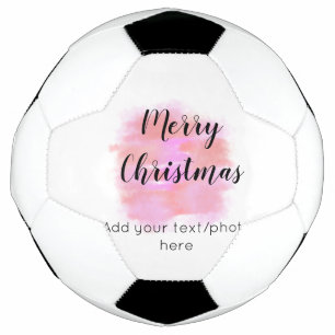 simple minimal add your text photo merry christmas football