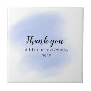 simple minimal add your text photo thank you water tile