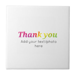 simple minimal add your text photo thank you water tile