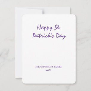 simple minimal add your text st. patricks day card