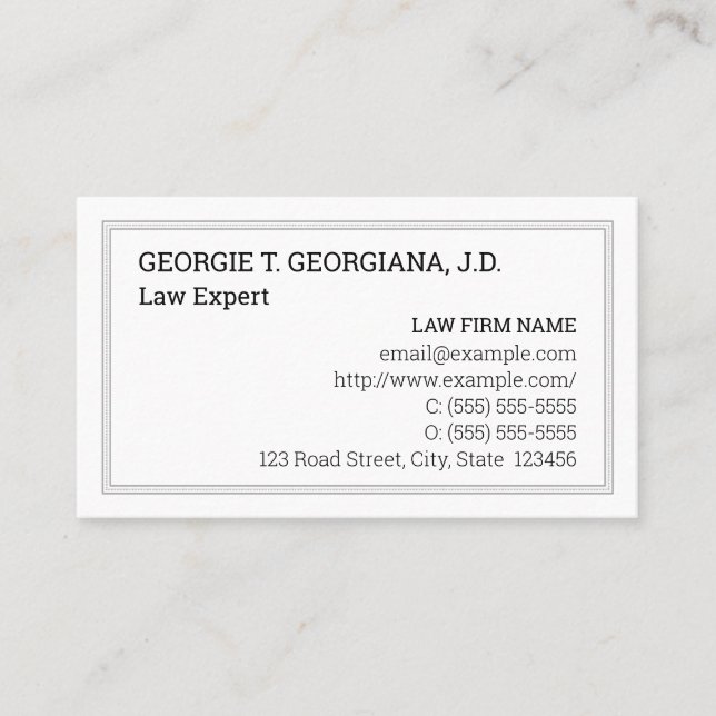 Simple, Minimal, and Basic Business Card (Front)