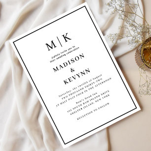 Simple Minimal and Chic Wedding Invitation