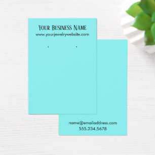 Simple, Minimal Aqua Earring Holder Display Cards