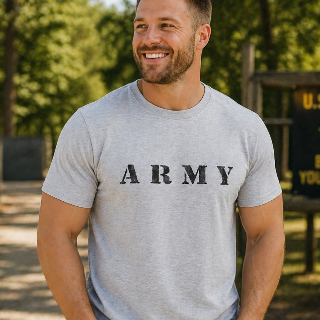 Simple Minimal Army Distressed T-Shirt (Simple Minimal Army Distressed T-Shirt)