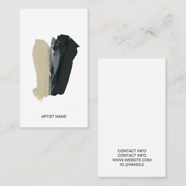 Simple, Minimal Art Photo Artist  Business Card (Front/Back)