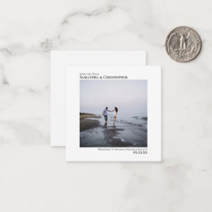 Simple Minimal Artsy Wedding Save the Date Mini Card