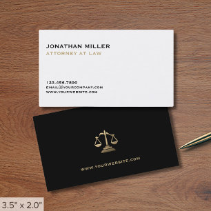 Simple Minimal Attorney at Law Business Card