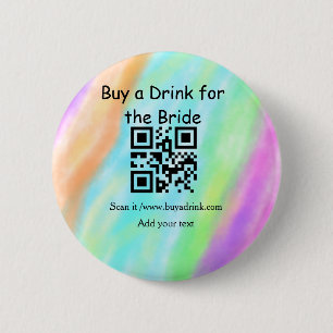 Simple minimal bachelorette buy a bride drink barc 6 cm round badge