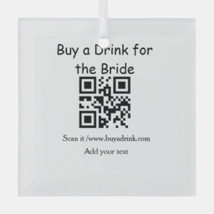 Simple minimal bachelorette buy a bride drink barc glass tree decoration