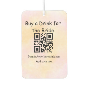 Simple minimal bachelorette buy a bride drink wate car air freshener