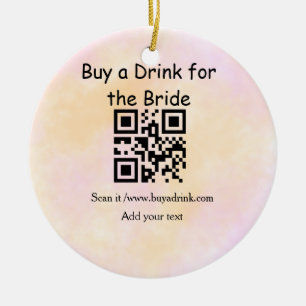 Simple minimal bachelorette buy a bride drink wate ceramic tree decoration