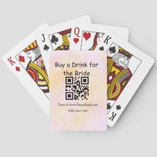 Simple minimal bachelorette buy a bride drink wate playing cards