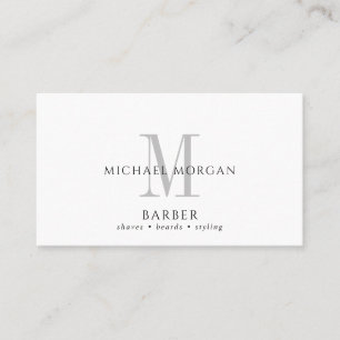 Simple Minimal Barber Hair Stylist Business Card