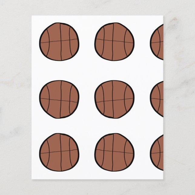 simple minimal basketball baseball bronn custom  flyer (Front)