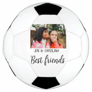 simple minimal best friends name add photo text le football