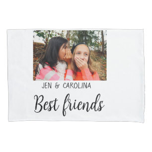 simple minimal best friends name add photo text le pillowcase