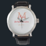 simple minimal best Grandma ever red monogram text Watch<br><div class="desc">beautiful design</div>