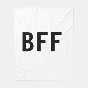 Simple minimal BFF best friends family custom name Fleece Blanket