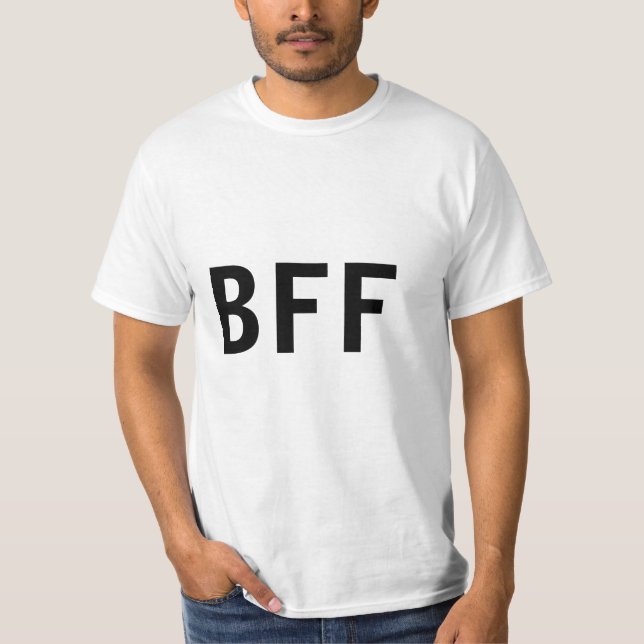 Simple minimal BFF best friends family custom name T-Shirt (Front)