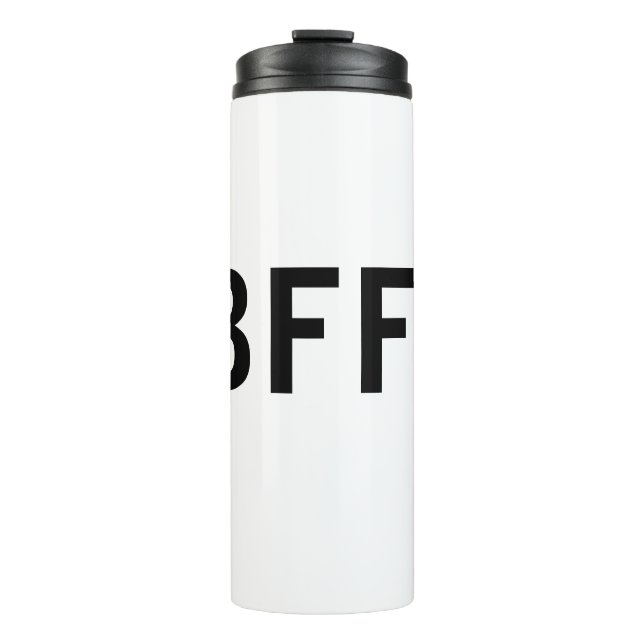 Simple minimal BFF best friends family custom name Thermal Tumbler (Front)