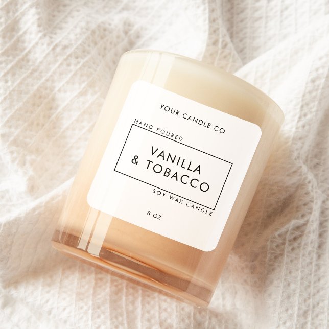 Simple Minimal Black and White Candle Label (Creator Uploaded)