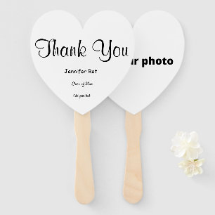 simple minimal black calligraphy graduation thank hand fan