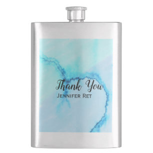 simple minimal black calligraphy thank you add nam hip flask